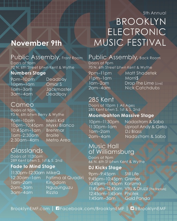 Brooklyn Electronic Music Festival Friday 2012