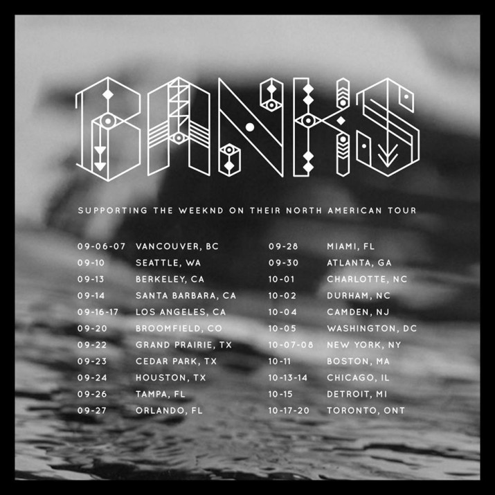 Banks Weeknd Tour Dates